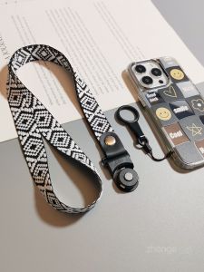 Long Fashionable Durable Neck Strap Phone Lanyard for Men And Women Detachable Ring Buckle Multi-functional Mobile Phone Accessories