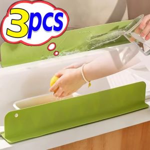 🔥Hot Sale🔥3Pcs Kitchen Sink Water Splash Guard Wash Basin Anti-splash Stops Plastic Waterproof Splatter Plate Reusable Sink Guard Baffle Plate