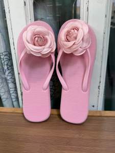 Dép kẹp nữ hoa 7 màu Quảng châu túi Zip cute xinh xắn