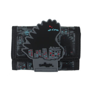 childrens wallet boys cool Godzilla clutch wallet leather folder three layers card bag coin purse 5 inches