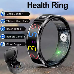 2025 Smart Ring with Color Screen – 24/7 HR Blood Oxygen (SpO2) Tracker Sleep Analysis Fitness & Activity Tracker 5ATM Waterproof for Men & Women – Health & Wellness Wearable