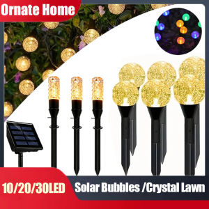 Outdoor Solar Bubbles /Crystal Lawn Lamp String Set Landscape Decoration Waterproof Leds Solar-Powered Stake Lights for Garden Yard