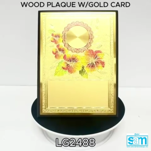 Plak Kayu LG2488 Bunga Raya Batik Covered Wood Plaque (Hadiah Sukan Dan Anugerah) Trophy Cenderahati