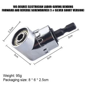 105 Degree Right Angle Drill Adapter Flexible Shaft Extension Bit for Screwdriver Hand Tool Electric Drills Cornerer Accessories