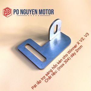 Pát inox lắp đèn trợ sáng L4 L4x hốc kèn cho Winner X V2 V3