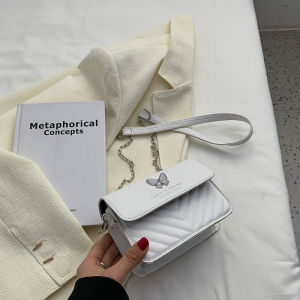 Fashionable Chain Strap Small Square Bag for Women New 2025 Trendy Design Casual Style PU Leather Soft Surface Magnetic Buckle