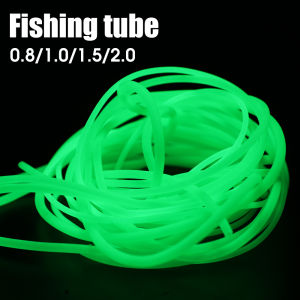 1.5m Green Soft Silicone Fishing Luminous Tube 0.8/1/1.5/2mm Fishing Hook Line Luminous Tube Light Fishing Accessories