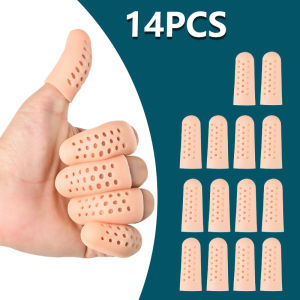 14 Cái/bộ Silicone Ngón Tay Bảo Vệ Ngón Tay Cái Và Đầu Ngón Tay Viêm Khớp Nứt Nẻ Mụn Nước Callus Hangnail Giảm Đau Tay Dụng Cụ Chăm Sóc Chân