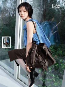 ECODAY | Original Design Rope Closure Boston Shoulder Handbag
