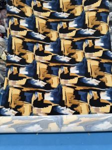 เกาหลี ผ้ายืดลาย หน้ากว้าง60" ผ้าม้วนตัดแบ่งเป็นเมตร ลายสวยเนื้อดี