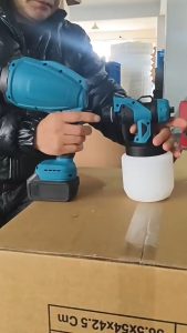 กาพ่นสีไฟฟ้า เครื่องพ่นสีไฟฟ้ากาพ่นสี กำลังสูง พ่นแนวตั้งได้ พ่นสีได้ต่อเนื่อง พ่นสียาง ยานพาหนะ และพื้นผิวอื่น กาพ่นสีไร้สาย 800ML กาพ่นสีไฟฟ้า