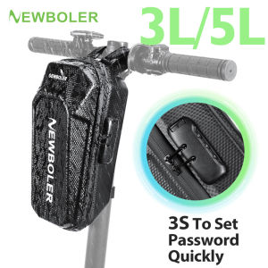 NEWBOLER 3L/5L Electric Scooter Bag Accessories Electric Vehicle Bag With Password Lock Waterproof Scooter Front Bag Bike Bag ﻿