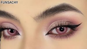 FUNSACHY 1Pair Candy Color Cosplay Contact Lenses for Eyes Pink Red Eye Makeup Contacts Yearly Pupils Green Halloween Softlens