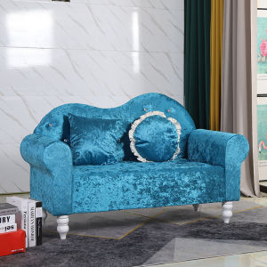 Modern Simple European Fabric Sofa Single Double Three-Person Small Apartment Bedroom KTV Clothing Shop Chaise Longue