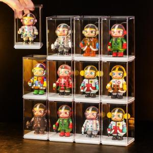 6/12 PCS Blind box storage display rack single transparent dustproof acrylic Pop Mart figurine display case doll storage box