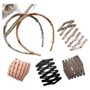 Dây Buộc Tóc Du Lịch Có Thể Mở Rộng Được Có Thể Gập Lại Chống Trượt Có Răng Phụ Kiện Làm Đẹp Cho Phụ Nữ Dây Buộc Tóc Chống Tóc