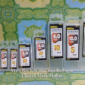 Mata Bor Besi Atau Baja Ukuran 3-35-4-45-5-55-6-8-10-12 MM Mollar