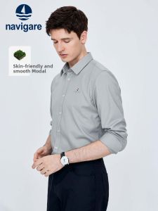 Navigare | Áo Sơ Mi Nam Tay Dài Mỏng Chất Lượng Cao Modal