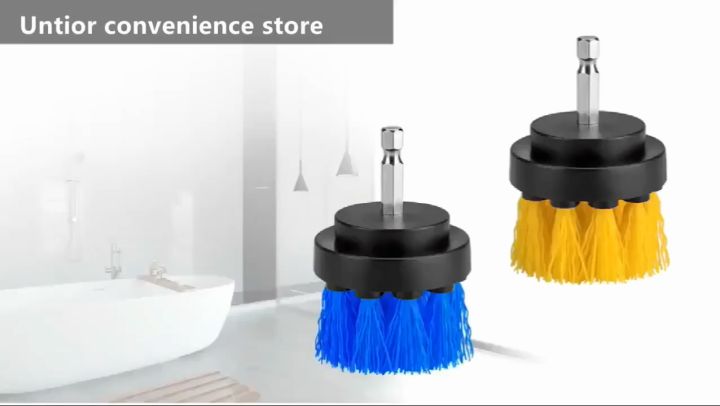 3Pcs Drill Brush Set Electric cleaning brush kit All Purpose Drill Brush Grease Cleaning Tools