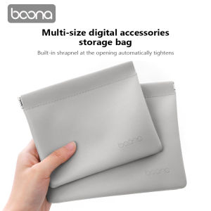 Baona Portable Earphone Storage Bag Charging Cable U Disk U Shield Storage Bag Mini Coin Purse Lipstick Cosmetic Bag - Transparent Mesh Pocket Design with Built-in Shrapnel and Multiple Sizes for Storage Needs