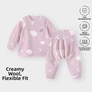 TONGLIANCHUXIN | Soft Creamy Wool Baby Underwear Set
