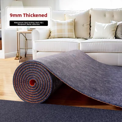 Modern Minimalist Soundproof Carpet for Bedroom Piano Drum Set Quiet Floor Mat Absorb Sound Vibration Long Rectangle TPE Material