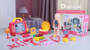 Doctor Kit Playset Kids Doctor Dentist Pretend Play With Stethoscope Kit Doktor Mainan Portable Suitcase Medical Tools