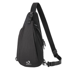 WATERFLY Small Crossbody Sling Bag Light weight Women Men Sling Backpack Stylish Casual Cross Body Bag Adjustable Straps Chest Bag Daypack for Shopping Hiking Travelling