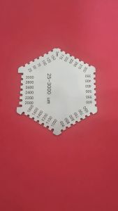 Stainless Wet Film Thickness Gauge 25-3000um Hexagon High Precision Steel Wet Film Comb Wet Film Gauge
