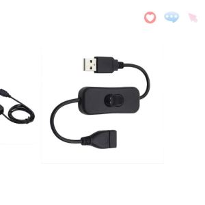 28cm USB Cable with Switch ON/OFF Cable Extension Toggle for USB LED String USB Gadget USB Power Supply Device Tools