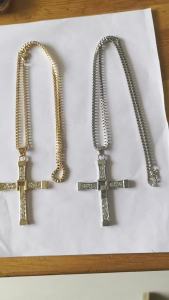 The Fast And The Furious Cross Pendant Necklace Celebrity Dominic Toretto Crystal Cross Necklaces Jewelry For Men Gifts