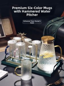 CRISTALGLASS | Luxury High-End Hammered Glass Cup Tea Set