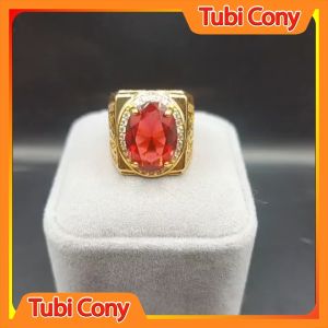 Nhẫn Nam Phong Thủy Đá Đỏ N6123-124-KT Vừa Phong Thủy Vừa Đẹp - Không Dị Ứng