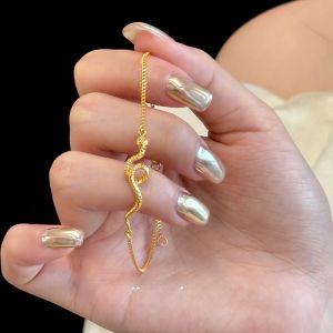 Non-Fading Sand Gold Snake Bracelet Womens Luxury Minimalist Handmade Charms Fashion Jewelry Elegant Fresh Outlined Design
