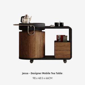 Mid-century Style Walnut Wood Small Portable High-end Tea Table