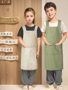 Bộ Đồ Bảo Hộ Nghệ Thuật Cho Trẻ Em Logo in Chữ Hiệu Ứng Chống Thấm Nước Váy Bảo Hộ Nam Váy Bảo Hộ Nữ Nhà Bếp Mẫu Giáo Trẻ Em Nghệ Thuật