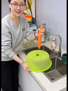 Stainless Steel Swan Sink Strainer Multi Functional Suspended Drainage Basket Dry Wet Separation