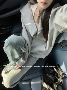 Áo Nỉ Nữ ITKP Dáng Rộng Áo Nỉ Cotton Dài Tay Áo Nỉ Thường Ngày Áo Nỉ Có Mũ Áo Nỉ Màu Trơn Áo Nỉ Mùa Xuân 2025