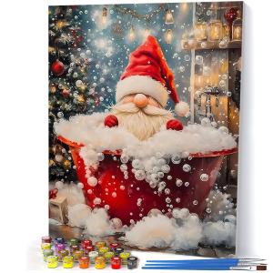 BILIBILI | Coloring By Numbers Christmas Gnome Picture for Living Room Bedroom Landscape Home Decor Acrylic Paint Painting Kits