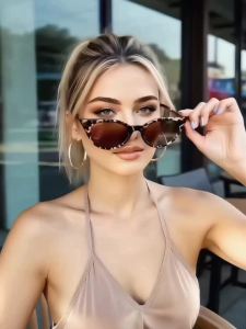 1pc European and American retro womens cat eye frame glasses anti blue light watching TV mobile phone protection for vision