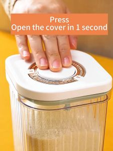 A 1200ML Baby Milk Powder box One click press to seal the milk powder container Date Recorder Milk Powder Keep Wet Air Out Box Thick Food Storage Box