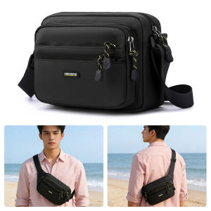 MENSPE Men Bag Men Shoulder Backpack Oxford Fabric Crossbody Bag Large Capacity Bag Sling Bags Fashion Messenger Bag Purse Satchel Messenger Bag for Work Business Travel Sport Bag