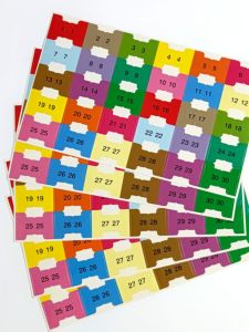 1.5cm Digital Label Index Page Separator Sticky Notes Foldable Business Supplies Stationery Dream Sea Non-dry Adhesive Stickers