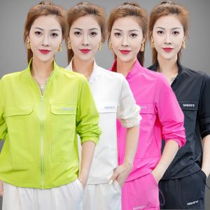 Yang Li Ping New Style Quick Dry Sportswear Long Sleeve Open Cardigan Fitness Performance Casual Outerwear for Women