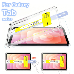 For Galaxy Tab S11 S10 S9 S8 S7 Fe Lite Plus + Pad Tempered Glass Screen Protector Easy Install Auto-Dust Removal Kit
