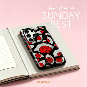 Potdemiel | Spider Web Heart For Samsung Galaxy S26 S25 S24 A56 A36 Phone Case Double-Layer Protection Cover for Women Girl CaseChic