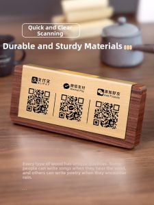 QIANGBIAO | Customized QR Code Payment Stand WeChat Receipt Payment Display Desk Sign
