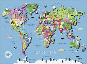 500/1000/1200/2000PCS World Map Characteristic Jigsaw Puzzles for Adults Home Decor Games Family Puzzles Educational Toys