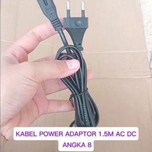 V217 ORI 1.5M KABEL POWER ADAPTOR UNIVERSAL CORD CABEL AC DC JACK LISTRIK SETRUM ANGKA 8 15 METER C