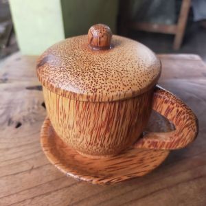 cangkir kayu - gelas kayu - 1 set lengkap cangkir kayu - perlengkapan dapur cantik - gelas aesthetic